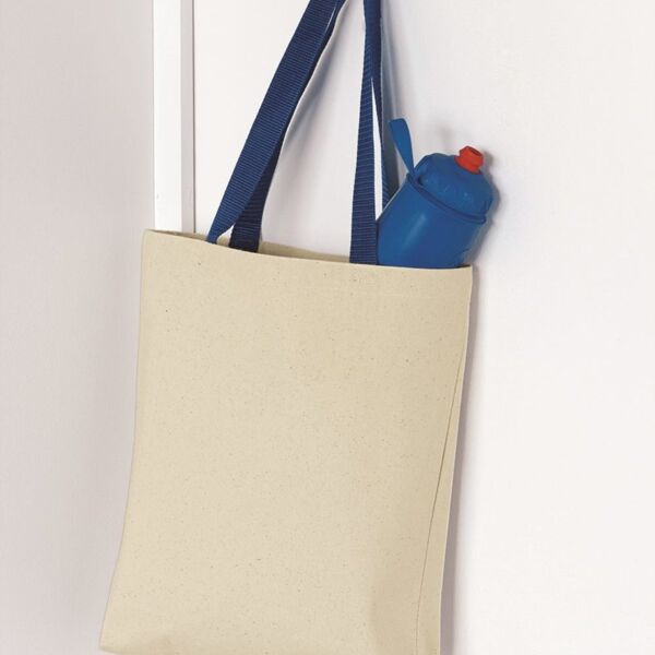 11L Canvas Tote with Contrast-Color Handles Thumbnail