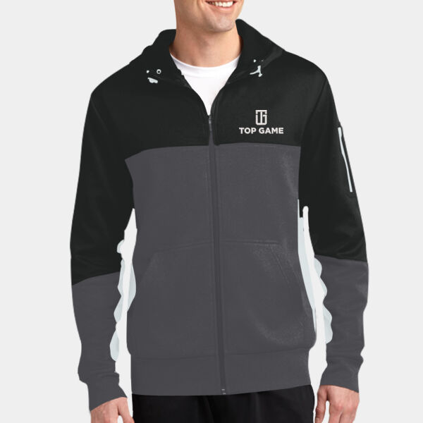 Top Game Fleece Colorblock Full-Zip Hooded Jacket Thumbnail